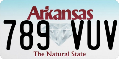 AR license plate 789VUV