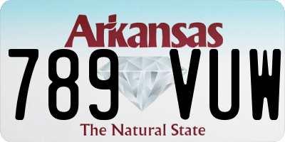 AR license plate 789VUW