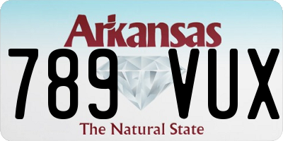 AR license plate 789VUX