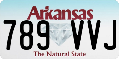 AR license plate 789VVJ