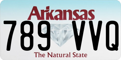 AR license plate 789VVQ
