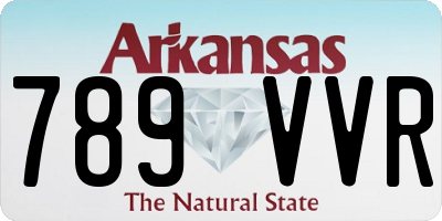 AR license plate 789VVR