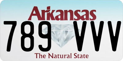 AR license plate 789VVV