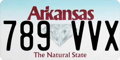 AR license plate 789VVX
