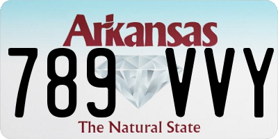 AR license plate 789VVY