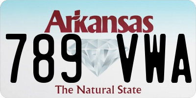 AR license plate 789VWA