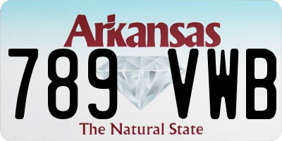 AR license plate 789VWB