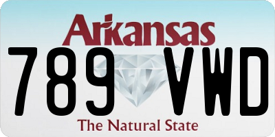 AR license plate 789VWD