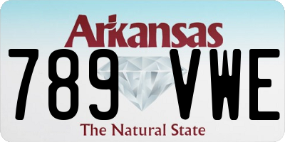 AR license plate 789VWE