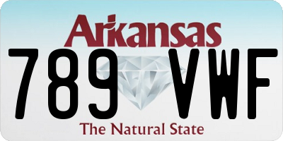 AR license plate 789VWF