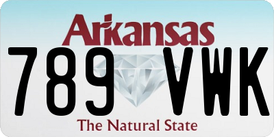 AR license plate 789VWK