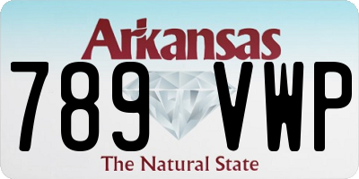 AR license plate 789VWP