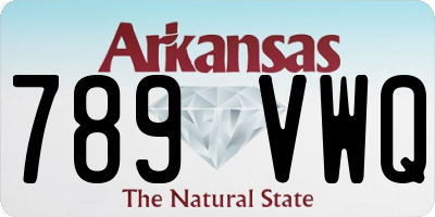 AR license plate 789VWQ