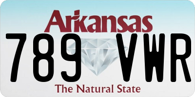 AR license plate 789VWR