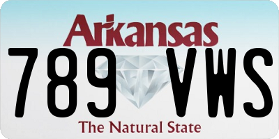 AR license plate 789VWS