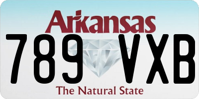 AR license plate 789VXB