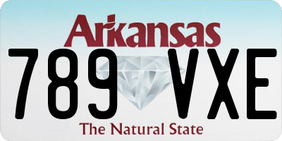 AR license plate 789VXE