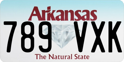 AR license plate 789VXK