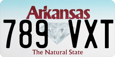 AR license plate 789VXT