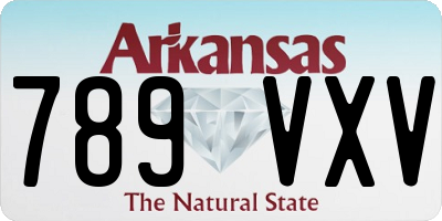 AR license plate 789VXV