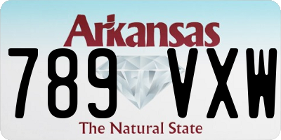 AR license plate 789VXW