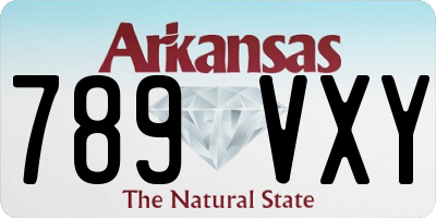 AR license plate 789VXY