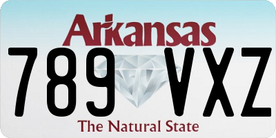 AR license plate 789VXZ