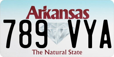 AR license plate 789VYA
