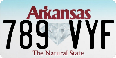 AR license plate 789VYF