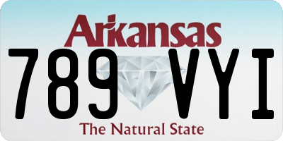 AR license plate 789VYI