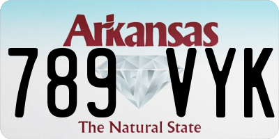 AR license plate 789VYK