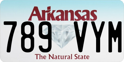 AR license plate 789VYM