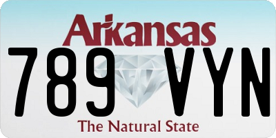 AR license plate 789VYN