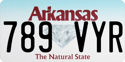 AR license plate 789VYR