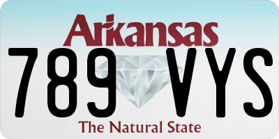 AR license plate 789VYS