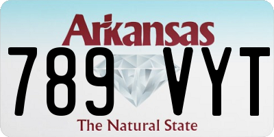AR license plate 789VYT