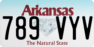 AR license plate 789VYV
