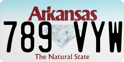 AR license plate 789VYW