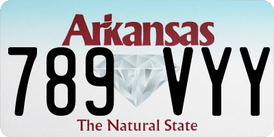 AR license plate 789VYY