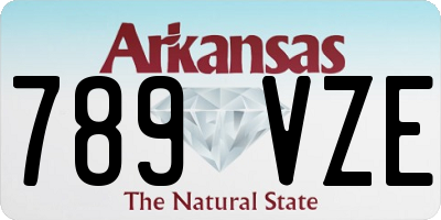 AR license plate 789VZE