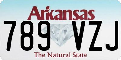 AR license plate 789VZJ