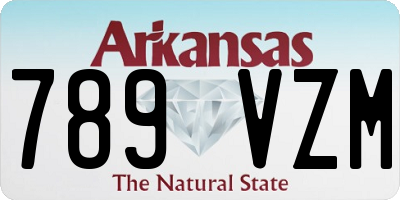 AR license plate 789VZM