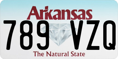 AR license plate 789VZQ
