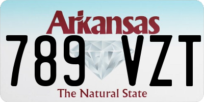 AR license plate 789VZT