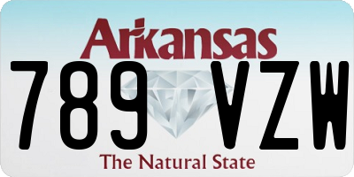 AR license plate 789VZW
