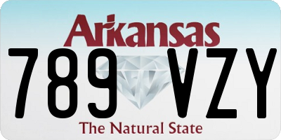 AR license plate 789VZY