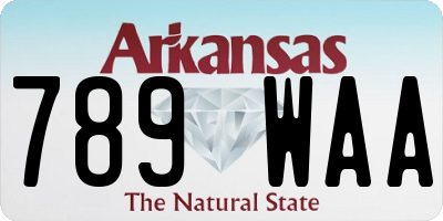 AR license plate 789WAA