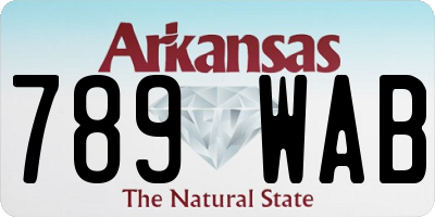 AR license plate 789WAB