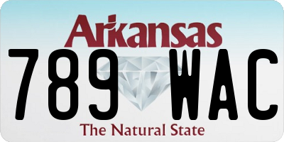 AR license plate 789WAC