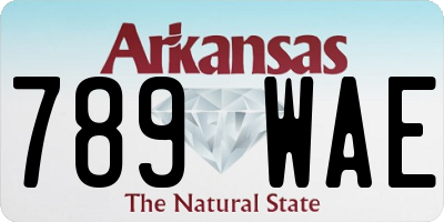 AR license plate 789WAE